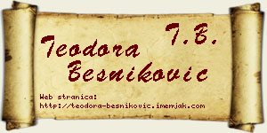 Teodora Besniković vizit kartica